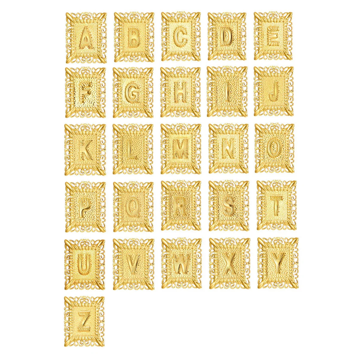 Set de 2 Collares de Inicial y Cruz en Oro de 14k