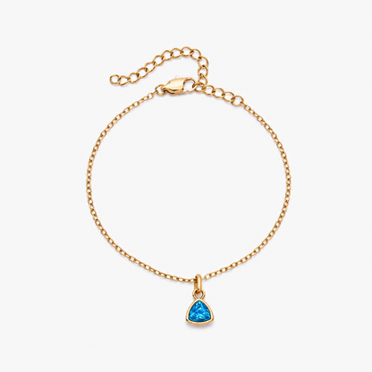 Birthstone Initial Charm Bracelet