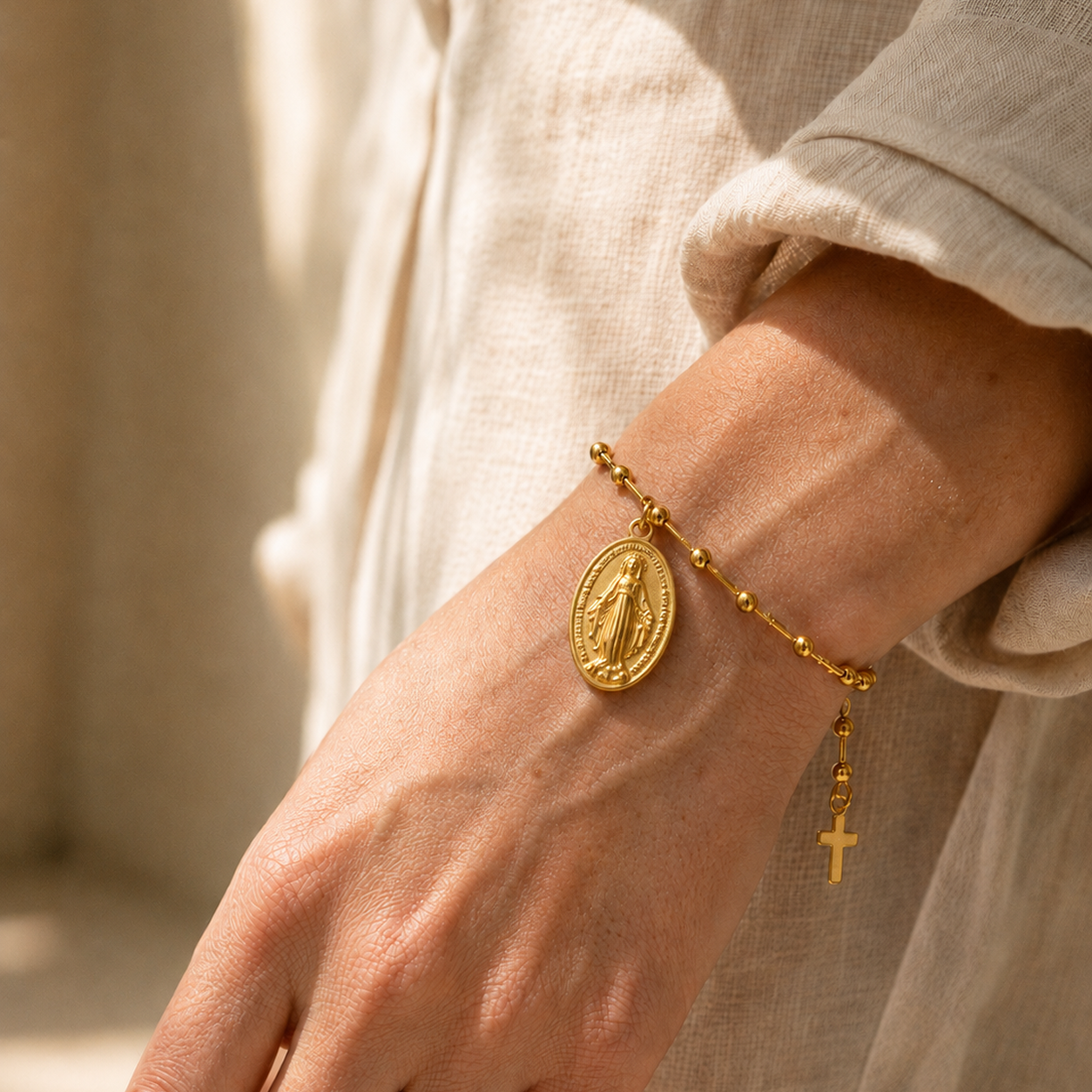 Our Lady Medal Bracelet